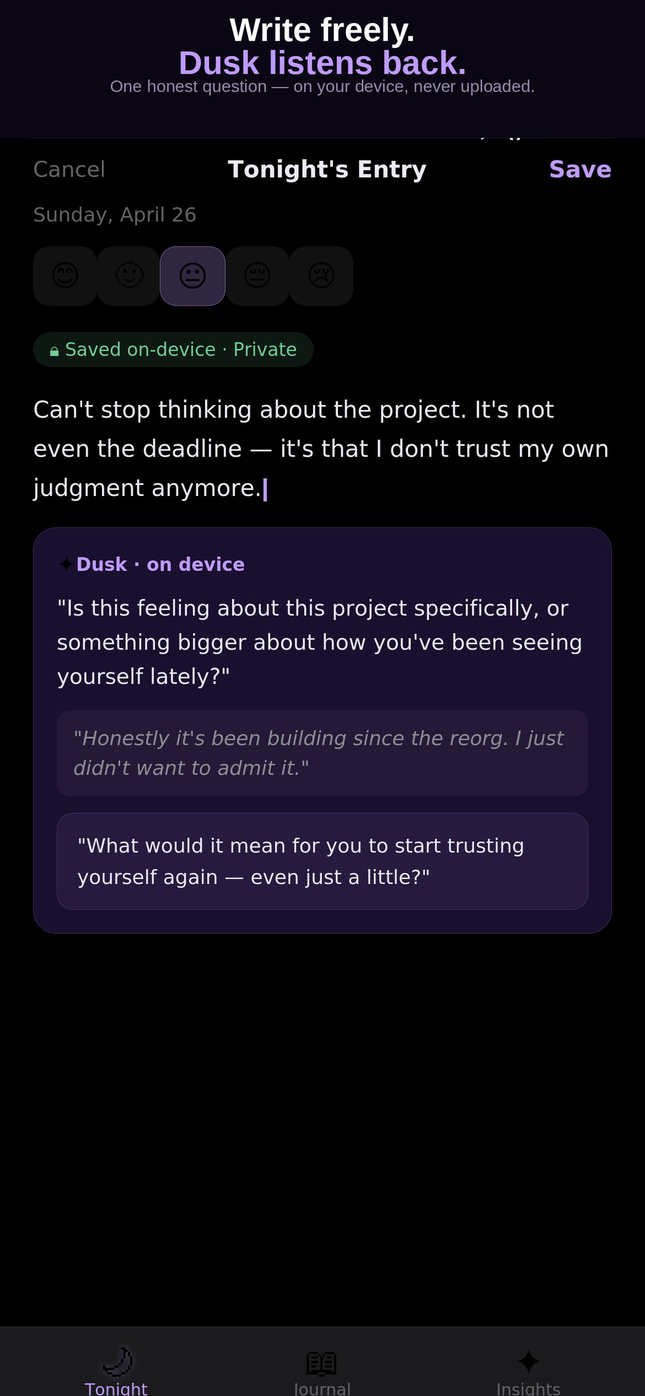 Writing with AI reflection